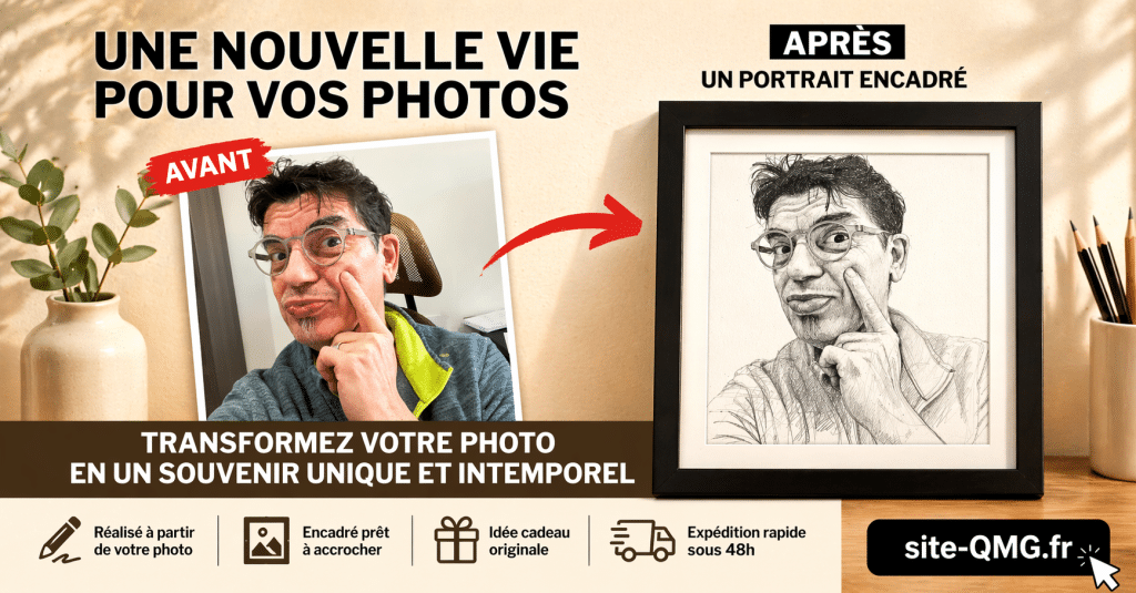 Portrait converti en dessin