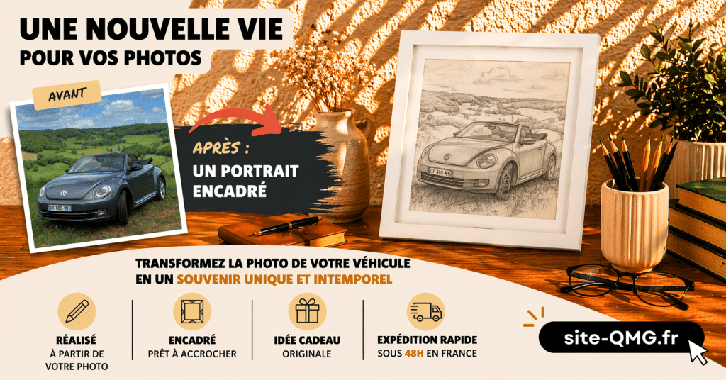Dessin de voiture d'après photo